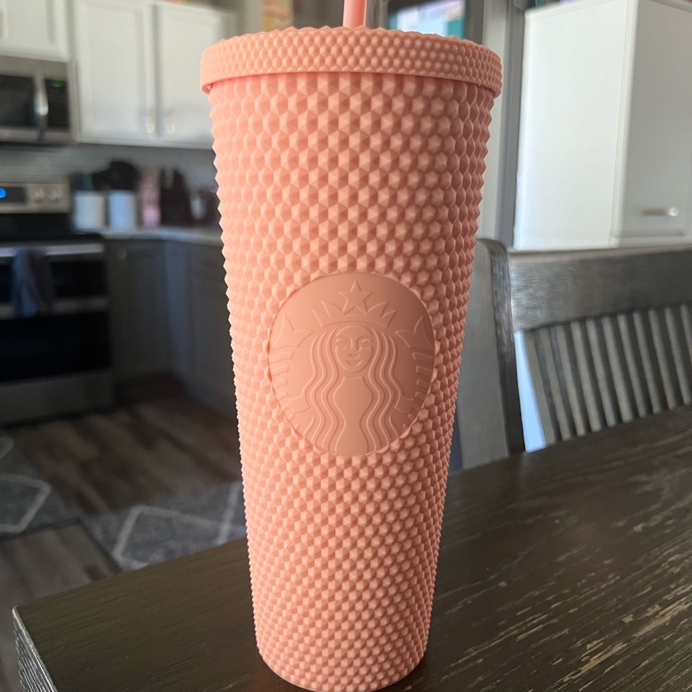 NEW never used light pink studded 24 ounce Tumblr from Starbucks
